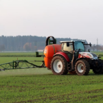 a tractor in the field