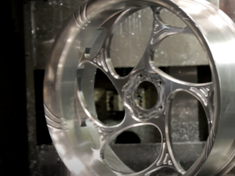 Close-Up of Machining Wheels