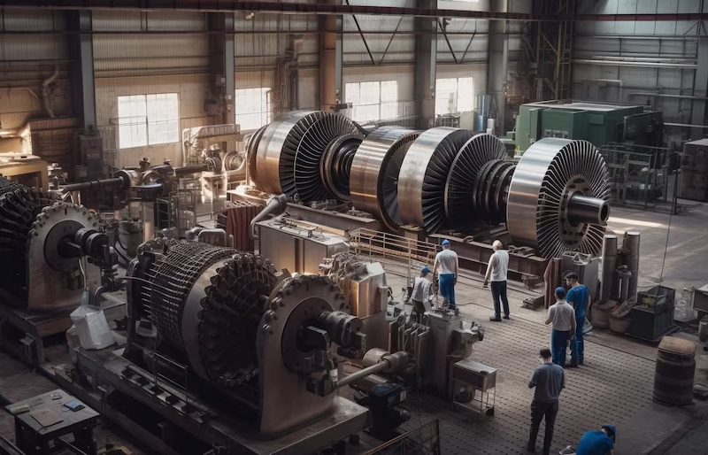 Metal Workers at Factory