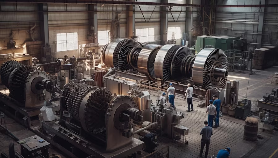 Metal Workers at Factory